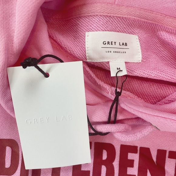 Grey Lab Pink "Same Shift Different Day" Cropped Hoodie - Size Medium - Picture 4 of 4